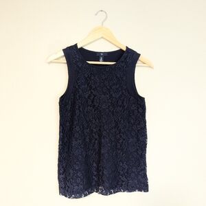 Gap Navy Lace Tank